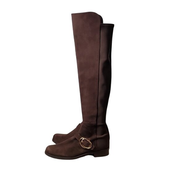 Stuart Weitzman 5050 Siella Walnut Suede Over -the-knee Boots size 6-6.5 - Picture 9 of 16